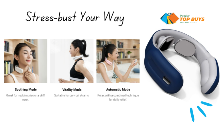 Stress-bust Your Way! with our Intelligent Neck Massager at PopularTopBuys.Shop